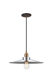 Bulstrode's Workshop 14" Pendant in Aged Gold Brass / Chrome