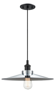 Bulstrode's Workshop 14" Pendant in Black / Chrome