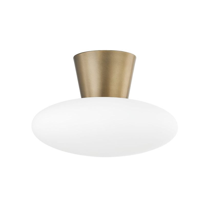 Brody Semi-Flush Mount in Patina Brass
