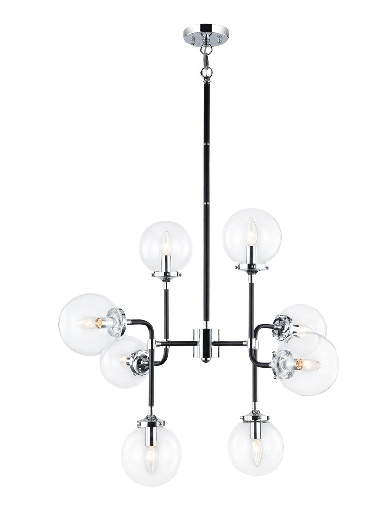 Particles 8-Light Chandelier in Chrome