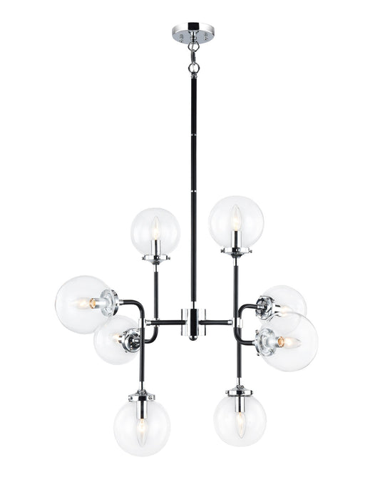 Particles 8-Light Chandelier in Chrome