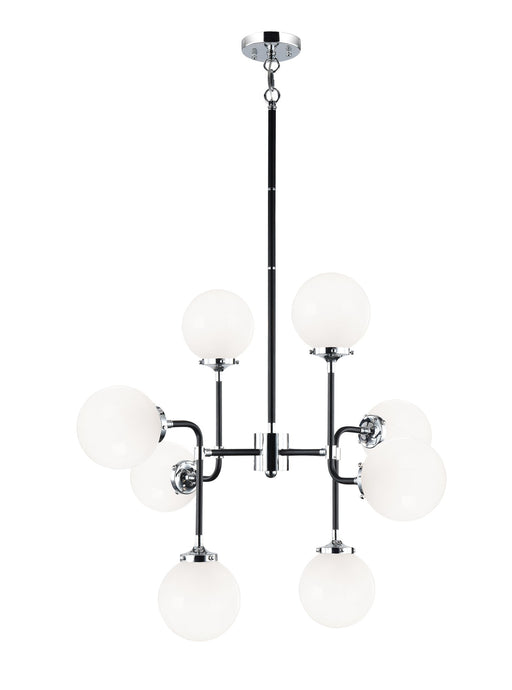 Particles 8-Light Chandelier in Chrome