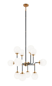 Particles 12-Light Chandelier in Aged Gold Brass