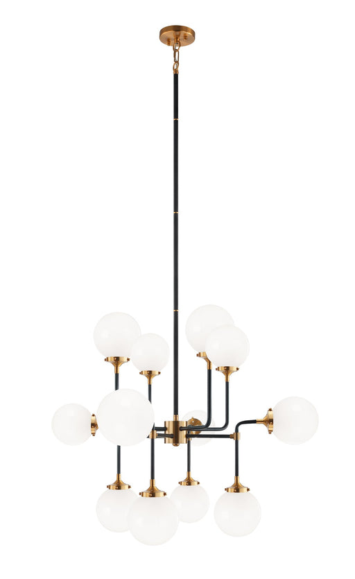 Particles 12-Light Chandelier in Aged Gold Brass