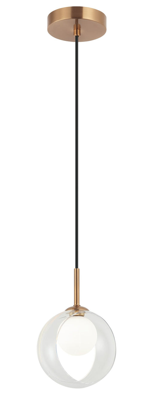 Delcia 3" Mini Pendant in Aged Gold Brass