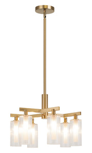 Kristof 6-Light Chandelier in Aged Gold Brass