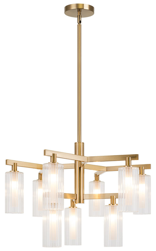 Kristof 9-Light Chandelier in Aged Gold Brass