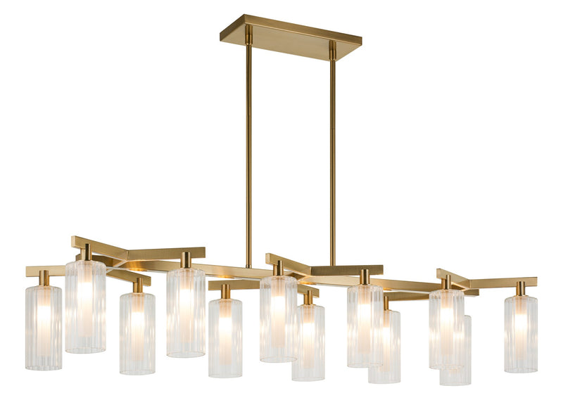Kristof 12-Light Chandelier in Aged Gold Brass