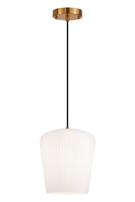 Charismo 9" Mini Pendant in Aged Gold Brass