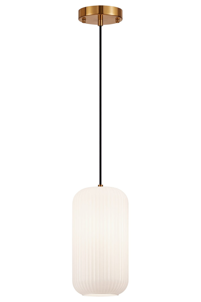 Charismo 6" Mini Pendant in Aged Gold Brass