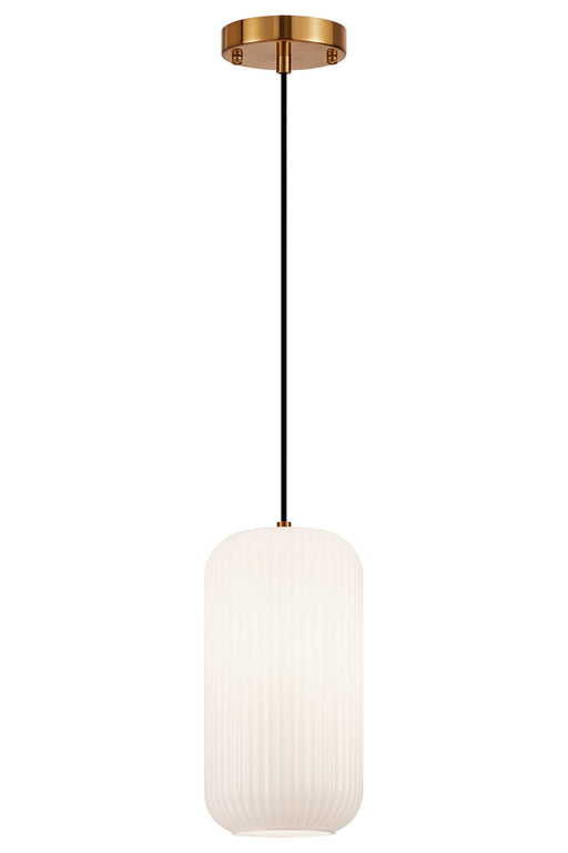Charismo 6" Mini Pendant in Aged Gold Brass