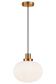 Charismo 11" Globe Pendant in Aged Gold Brass