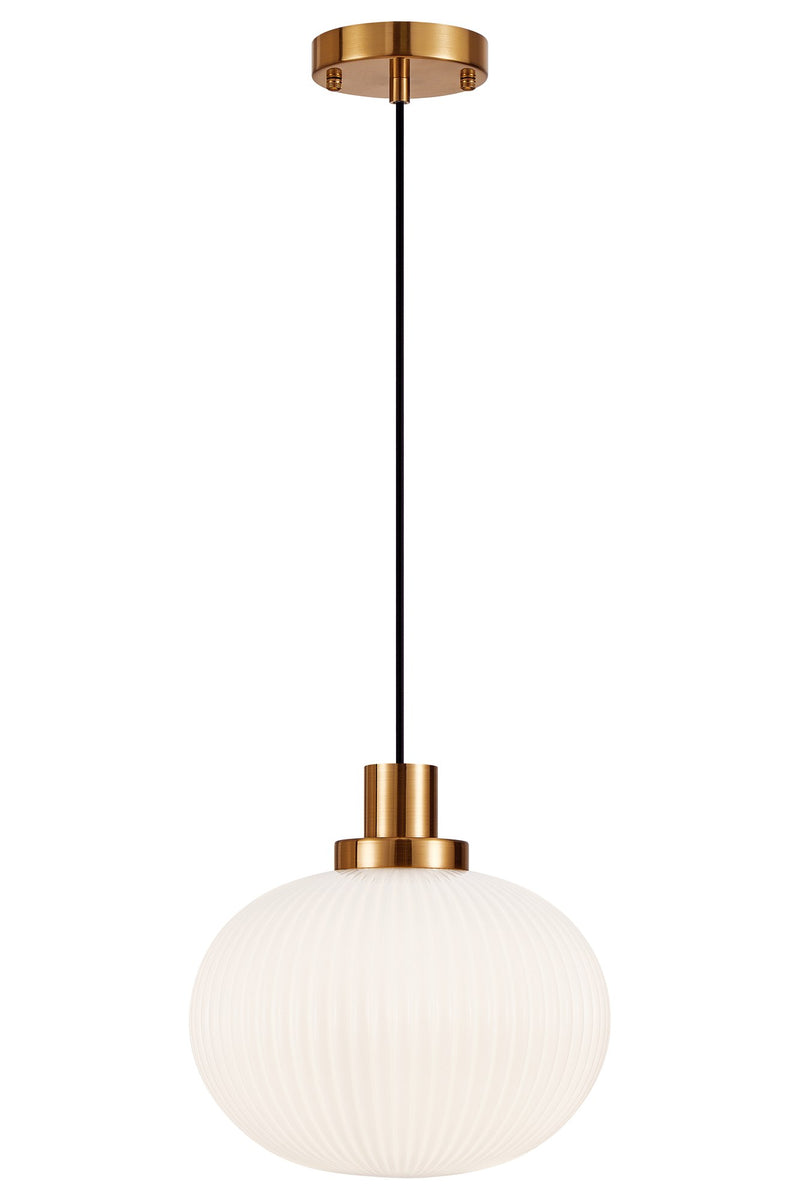 Charismo 11" Globe Pendant in Aged Gold Brass