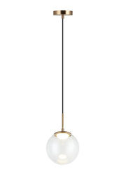 Boble 8" Pendant in Aged Gold Brass