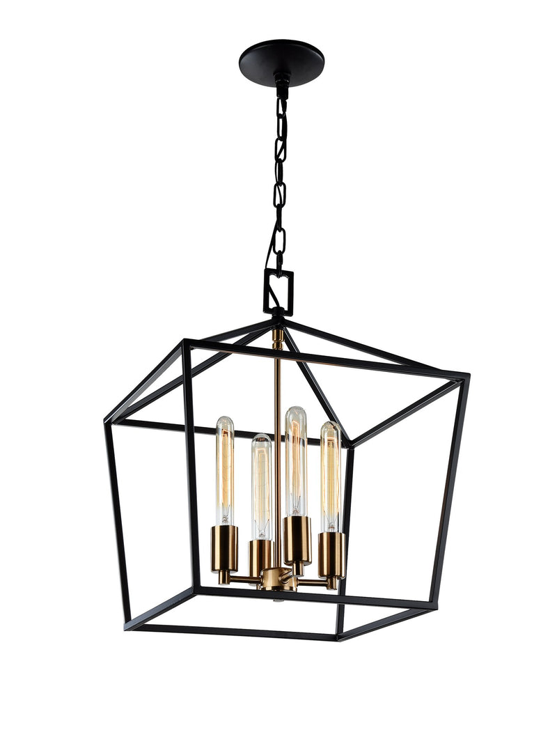 Scatola 16" 4-Light Chandelier in Rusty Black