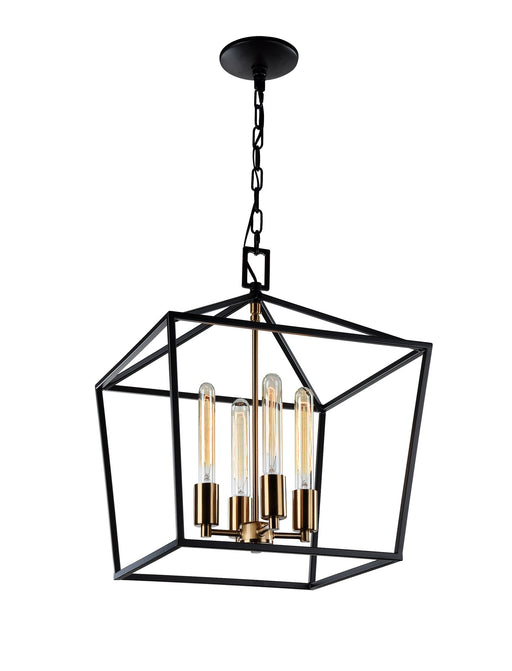 Scatola 16" 4-Light Chandelier in Rusty Black