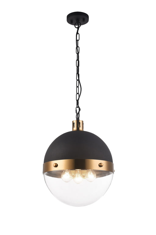 Torino 3-Light Pendant in Aged Gold Brass