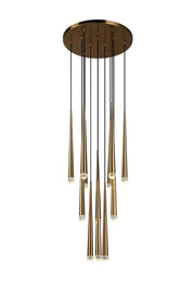 Renaie 23.5" 12-Light LED Pendant in Aged Gold Brass