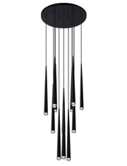 Renaie 23.5" 12-Light LED Pendant in Matte Black