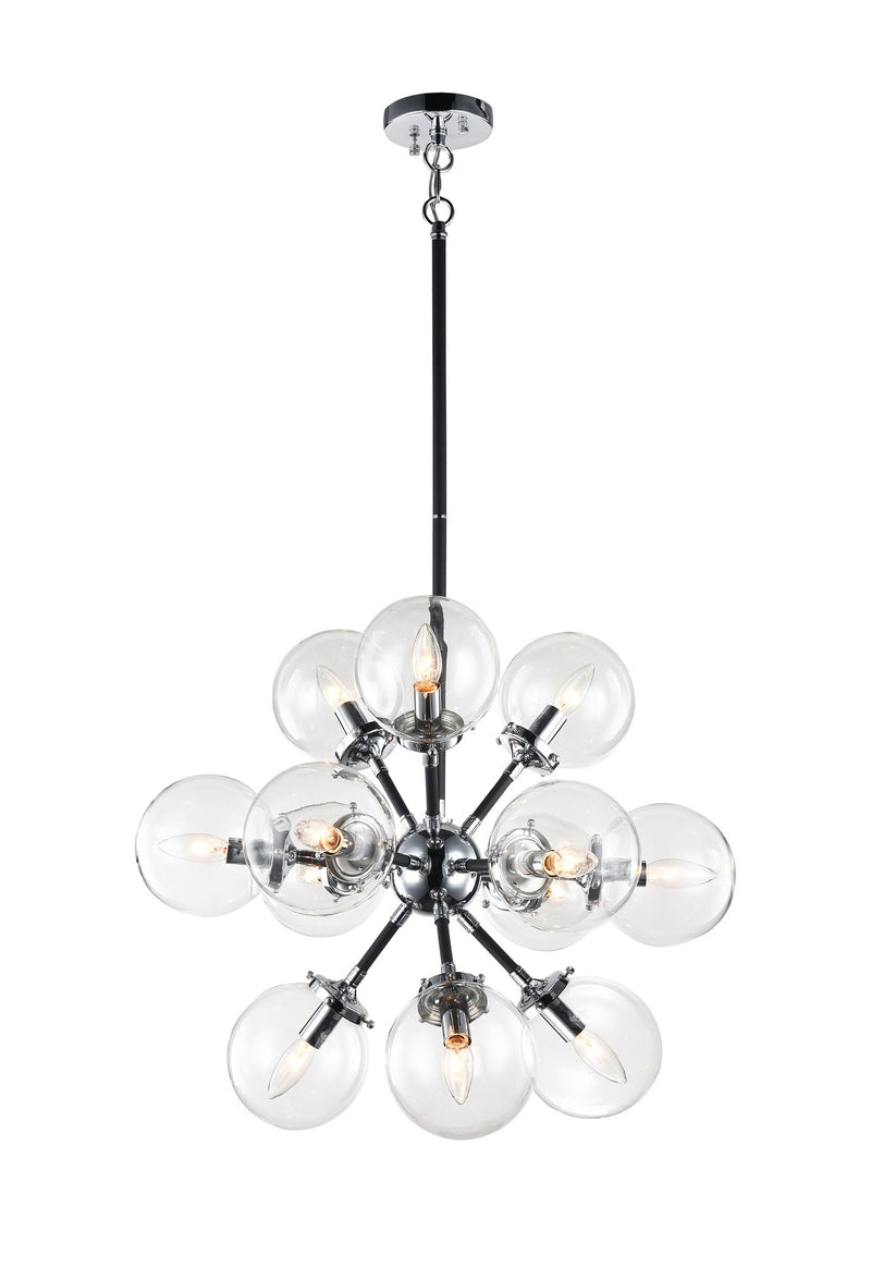 Soleil 12-Light Chandelier in Chrome