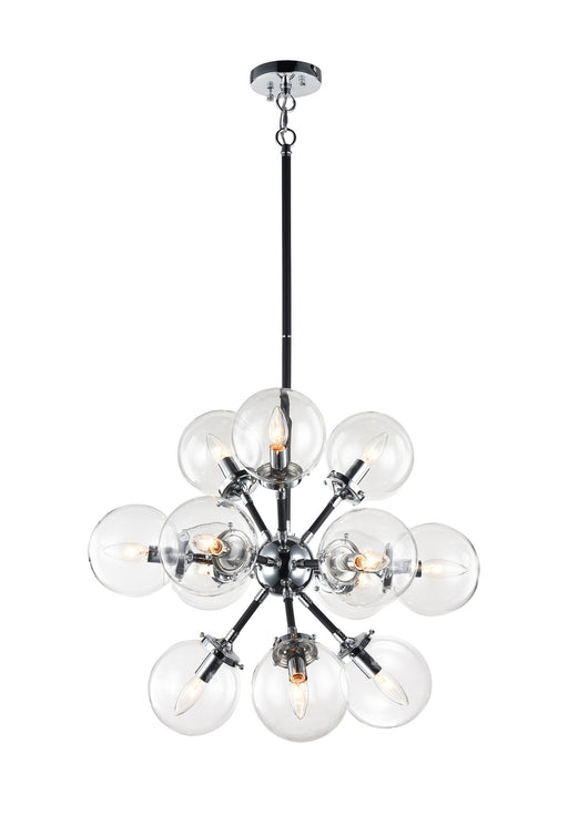Soleil 12-Light Chandelier in Chrome