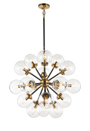 Soleil 18-Light Chandelier in Aged Gold Brass