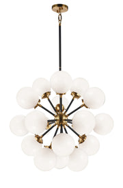Soleil 18-Light Chandelier in Aged Gold Brass