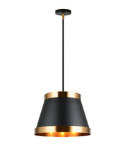 Caske 3-Light Pendant in Black / Aged Gold Brass