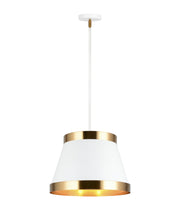 Caske 3-Light Pendant in White / Aged Gold Brass