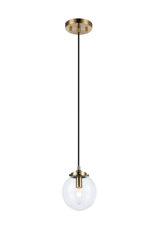 The Bougie Mini Pendant in Aged Gold Brass