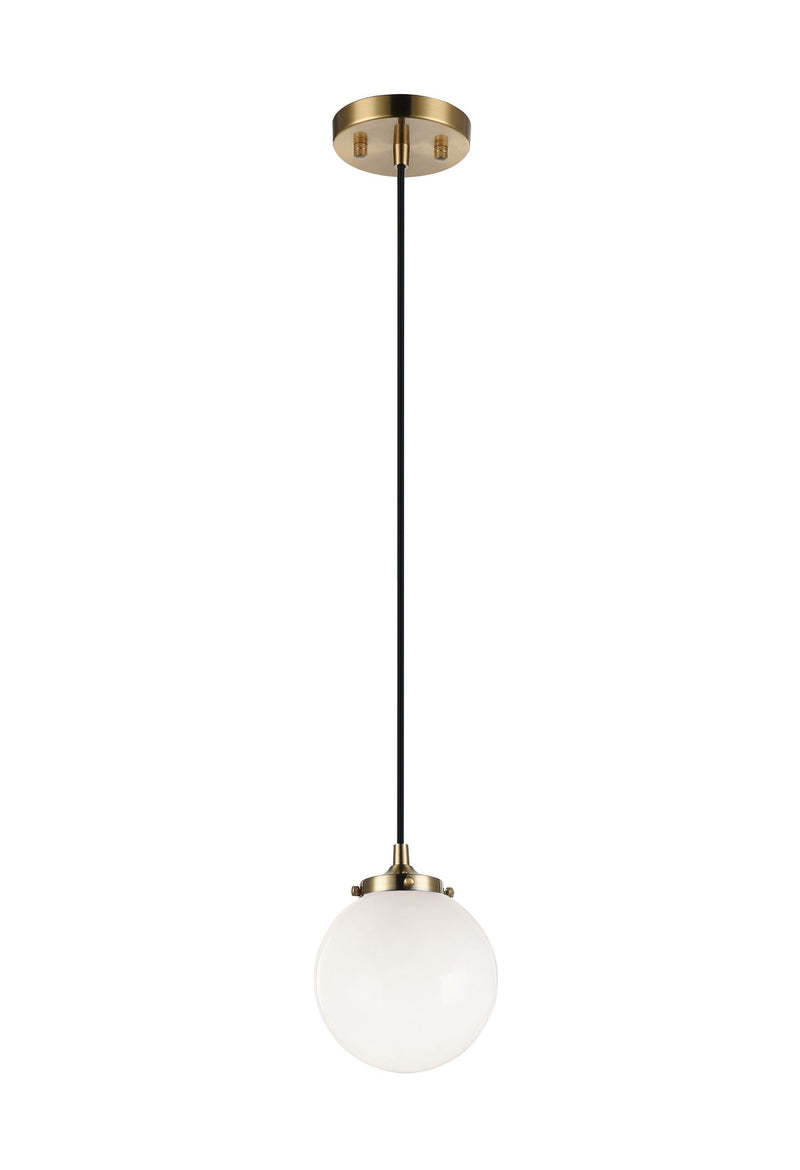 The Bougie Mini Pendant in Aged Gold Brass