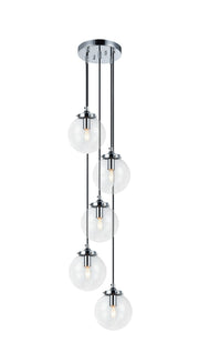 The Bougie 5-Light Pendant in Chrome