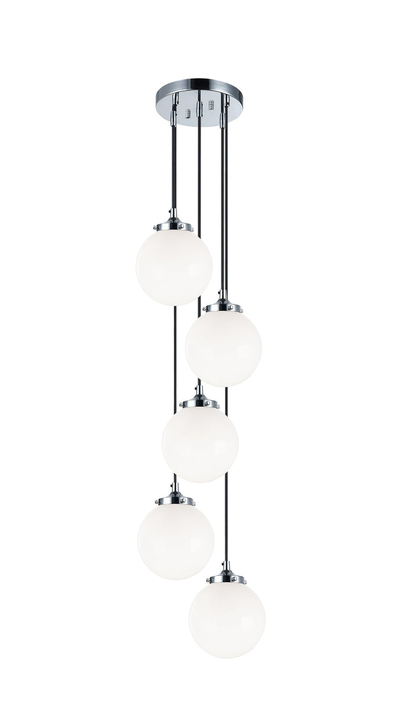 The Bougie 5-Light Pendant in Chrome