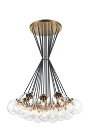 The Bougie 19-Light Pendant in Aged Gold Brass
