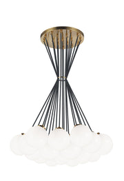 The Bougie 19-Light Pendant in Aged Gold Brass