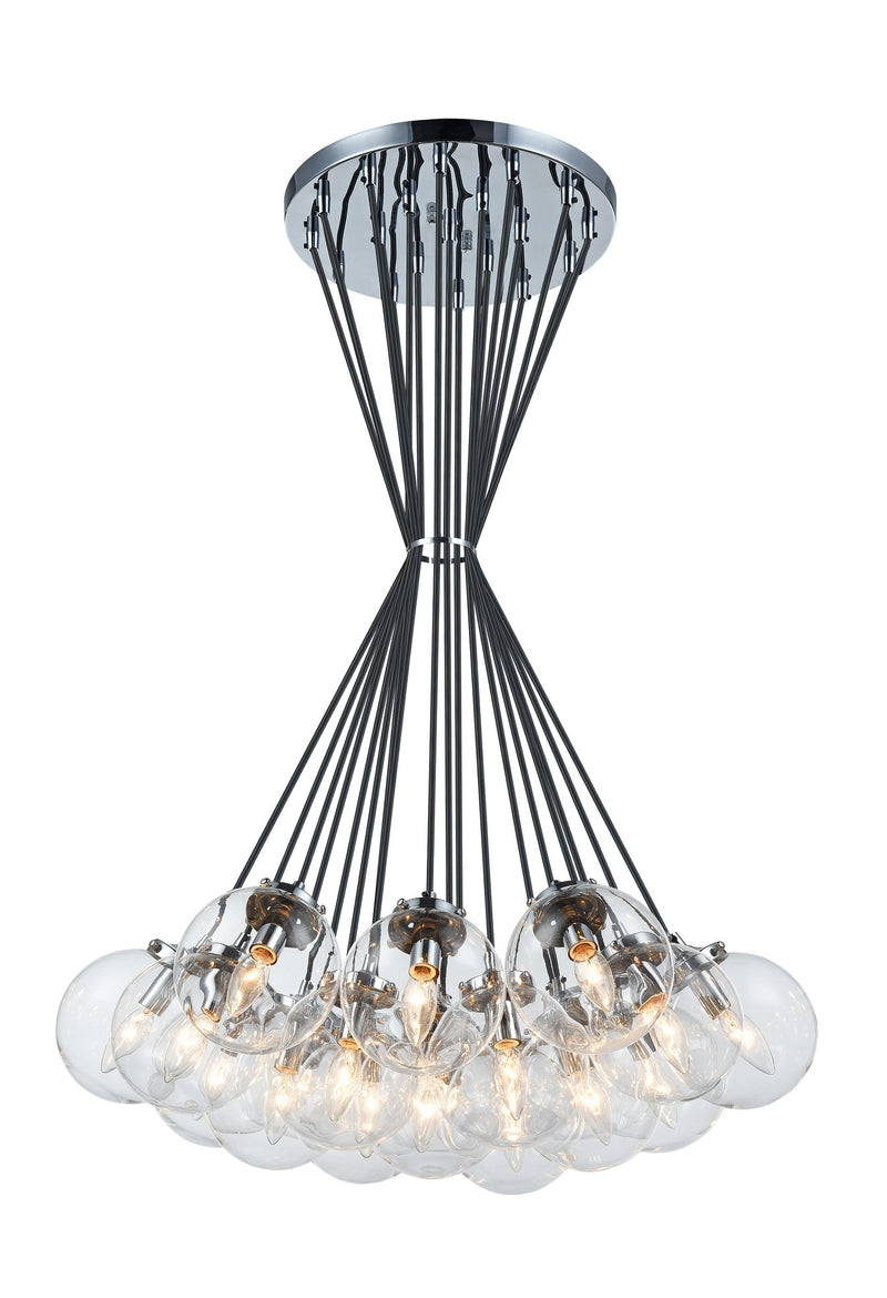 The Bougie 19-Light Pendant in Chrome