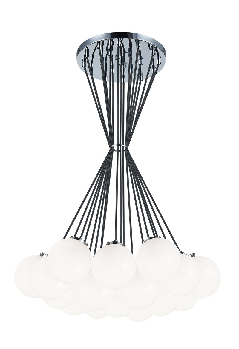 The Bougie 19-Light Pendant in Chrome