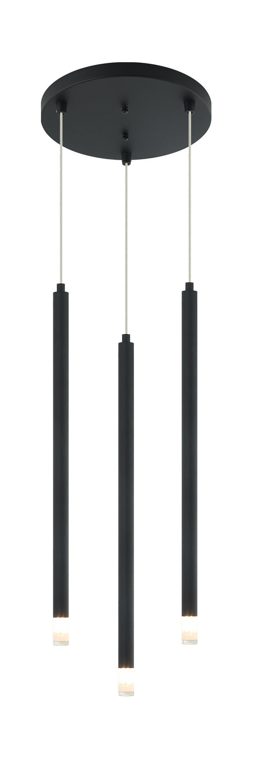 Reigndrop 3-Light Pendant in Matte Black