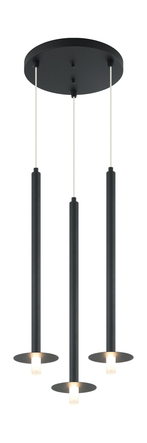 Reigndrop 3-Light Pendant in Matte Black