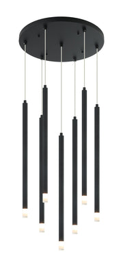 Reigndrop 7-Light Pendant in Matte Black