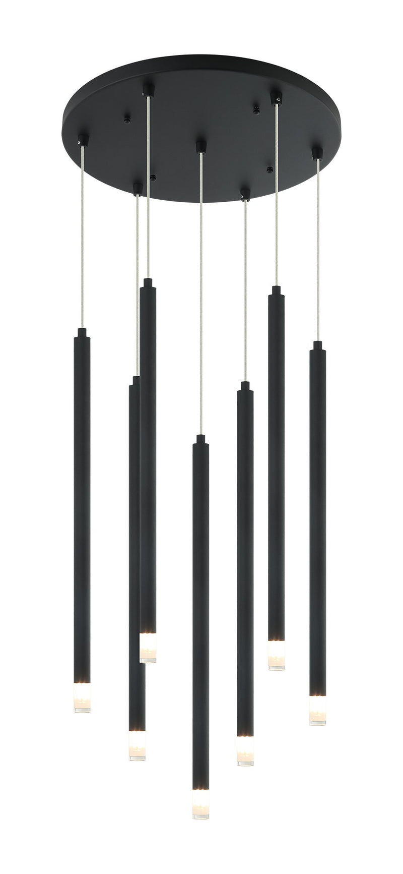Reigndrop 7-Light Pendant in Matte Black