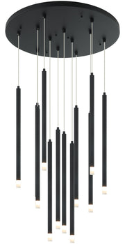 Reigndrop 12-Light Pendant in Matte Black