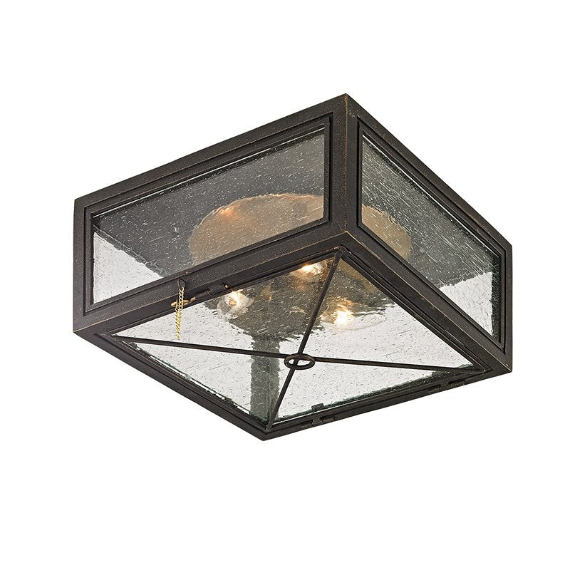 Randolph 3-Light Outdoor Flush Mount in Vintage Bronze