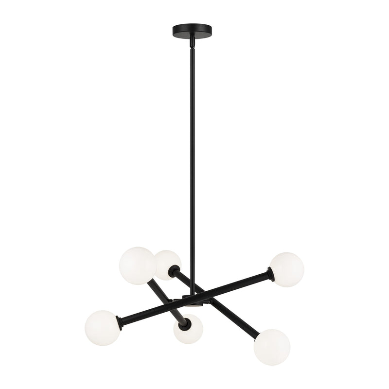 Matchstix 6-Light Chandelier in Black