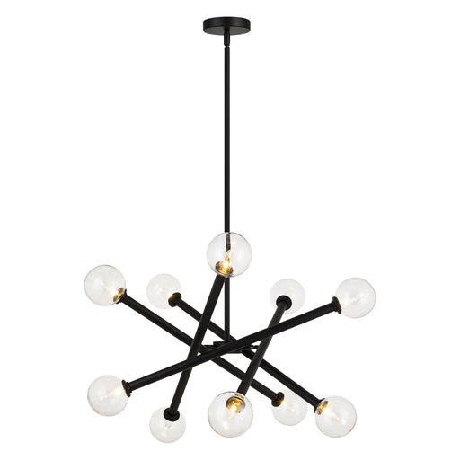 Matchstix 10-Light Chandelier in Black
