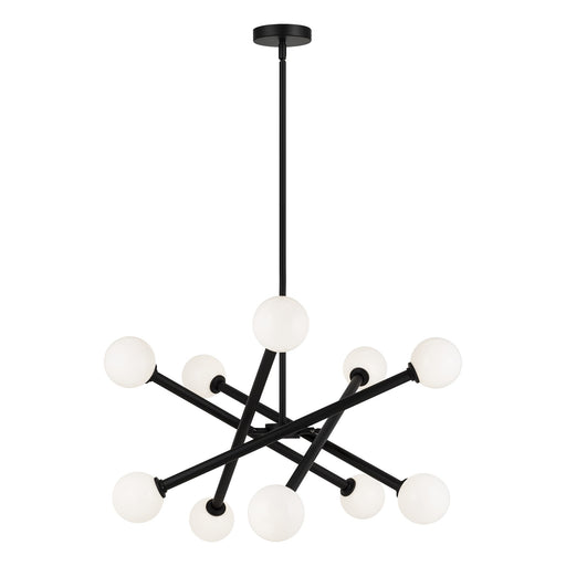 Matchstix 10-Light Chandelier in Black