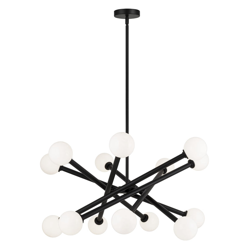 Matchstix 14-Light Chandelier in Black