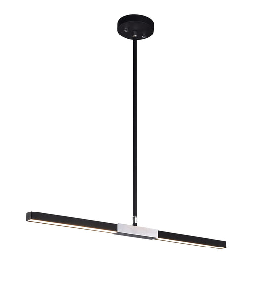 Lineare 28" 2-Light LED Linear Pendant in Matte Black / Chrome