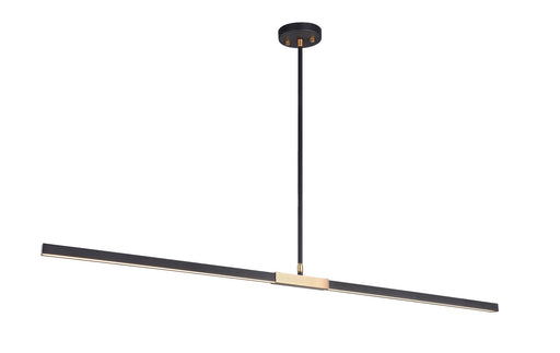 Lineare 49" 2-Light LED Linear Pendant in Matte Black / Aged Gold Brass