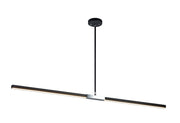 Lineare 49" 2-Light LED Linear Pendant in Matte Black / Chrome